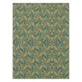 Stylized botanical orange and black floral pattern テーブルクロス (正面)