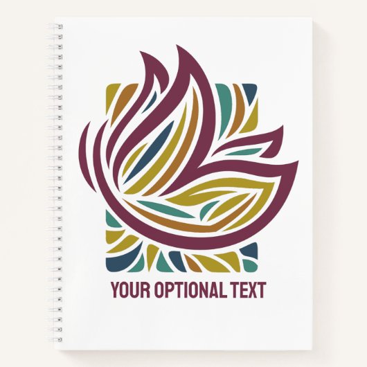 Stylized Butterfly Optional Text ノートブック (正面)