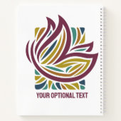 Stylized Butterfly Optional Text ノートブック (裏面)