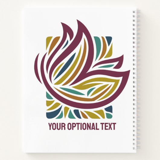 Stylized Butterfly Optional Text ノートブック (裏面)