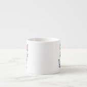 Stylized Cat Cartoon Line Art Design-52316 エスプレッソカップ (正面)