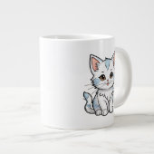 Stylized Cat Cartoon Line Art Design-52316 ジャンボコーヒーマグカップ (正面右)