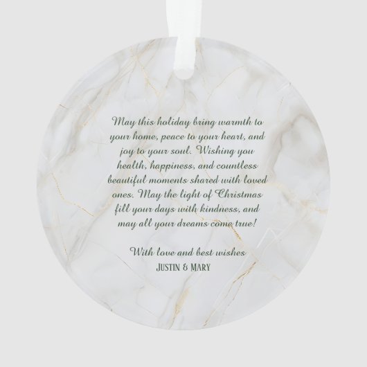 Stylized Christmas Tree in Gold on Dark Background オーナメント (裏面)