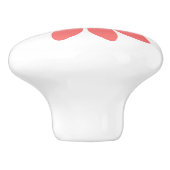 Stylized Coral Daisy with Peach Center セラミックノブ (側面)