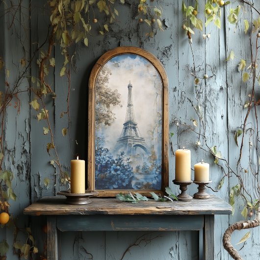 Stylized Eiffel Tower Paris Collage FE1 Decoupage 薄葉紙