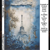 Stylized Eiffel Tower Paris Collage FE1 Decoupage 薄葉紙