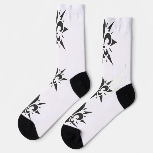 "Stylized Fleur-de-lis" Crew Socks ソックス (左)