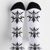 "Stylized Fleur-de-lis" Crew Socks ソックス (上部)