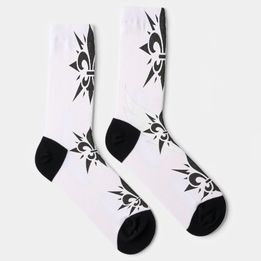 "Stylized Fleur-de-lis" Crew Socks ソックス (右)