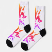 "Stylized Fleur-de-lis" Crew Socks ソックス (左)