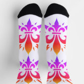 "Stylized Fleur-de-lis" Crew Socks ソックス (上部)