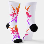 "Stylized Fleur-de-lis" Crew Socks ソックス (傾斜あり)