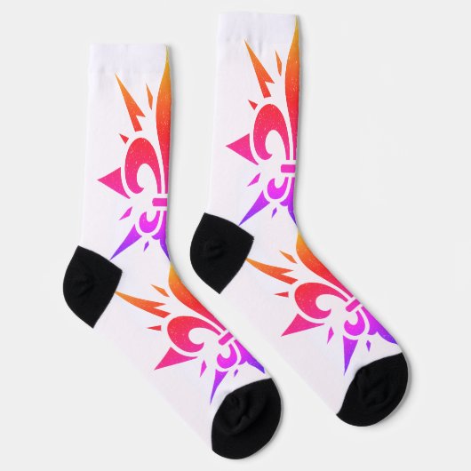 "Stylized Fleur-de-lis" Crew Socks ソックス (右)