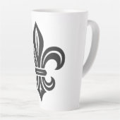 "Stylized Fleur-de-lis" Latte Mug カフェラテマグ (右アングル)