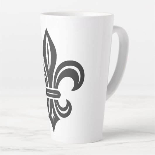 "Stylized Fleur-de-lis" Latte Mug カフェラテマグ (右アングル)
