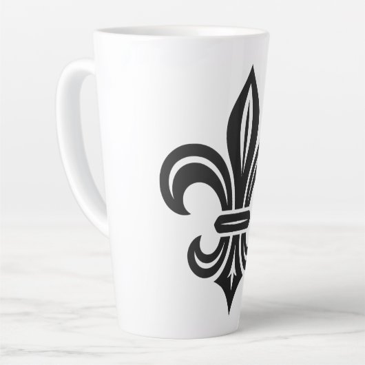 "Stylized Fleur-de-lis" Latte Mug カフェラテマグ (左アングル)