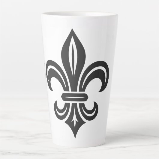 "Stylized Fleur-de-lis" Latte Mug カフェラテマグ (正面)