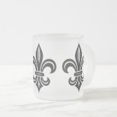 "Stylized Fleur-de-lis" Mug フロストグラスマグカップ (正面右)