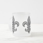 "Stylized Fleur-de-lis" Mug フロストグラスマグカップ (正面左)