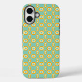 Stylized geometric pattern in bold orange hexagon Case-Mate iPhoneケース (裏面)