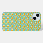 Stylized geometric pattern in bold orange hexagon Case-Mate iPhoneケース (裏面 (横))