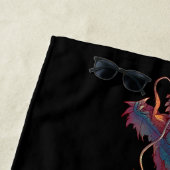 Stylized Graffiti Dragon Mural with Bold 'RISE'  ビーチタオル (インサイチュ)