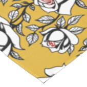 Stylized Hand Drawn Roses In Black And White  テーブルクロス (アングル)