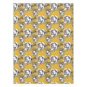 Stylized Hand Drawn Roses In Black And White  テーブルクロス (正面)