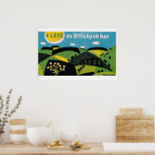 Stylized Hills Czechoslovakia 1960s-70s Matchbox ポスター (キッチン)