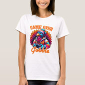 Stylized Hoodie Turkey Gamer with Distressed Orang Tシャツ (正面)