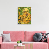 Stylized Jungle Elegance キャンバスプリント (インサイチュ (リビング))