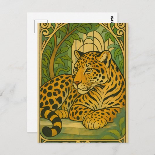 Stylized Jungle Elegance ポストカード (正面/裏面)
