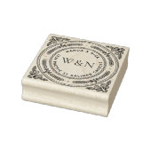 Stylized Leaf Wooden Return Address Stamp ラバースタンプ (スタンプ)