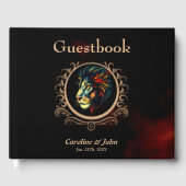 Stylized Lion Head Portrait in Mandala Frame  ゲストブック (正面)