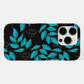 Stylized pattern featuring clusters of blue leaves Case-Mate iPhoneケース (裏面 (横))