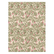Stylized pink bell-shaped floral pattern