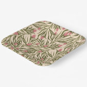 Stylized pink bell-shaped floral pattern ペーパープレート (傾斜あり)
