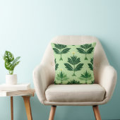 Stylized Plant Pattern – Harmony in Green クッション (椅子)