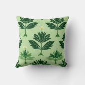 Stylized Plant Pattern – Harmony in Green クッション (裏面)
