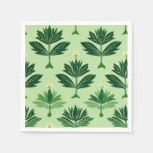 Stylized Plant Pattern – Harmony in Green スタンダードカクテルナプキン (正面)