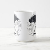 Stylized Rain Cloud with Falling Rain and Puddle コーヒーマグカップ (中央)