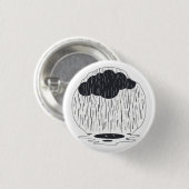 Stylized Rain Cloud with Falling Rain and Puddle 缶バッジ (正面&裏面)