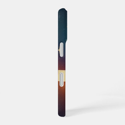 Stylized Retro Moon Design iPhone 16ケース (右側面)