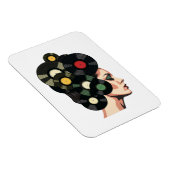 Stylized Retro Vinyl Record Poster Art マグネット (右側)