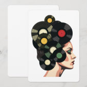 Stylized Retro Vinyl Record Poster Art 招待状 (正面/裏面)