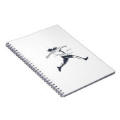 Stylized Silhouette of a Person Running Fast ノートブック (右側)