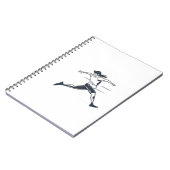 Stylized Silhouette of a Person Running Fast ノートブック (左側)