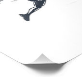 Stylized Silhouette of a Person Running Fast フォトプリント (角)