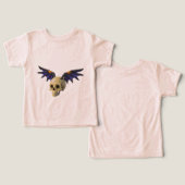 Stylized Skull with Angular Colorful Wings (デザイン正面&裏面)