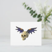 Stylized Skull with Angular Colorful Wings ポストカード (スタンド正面)
